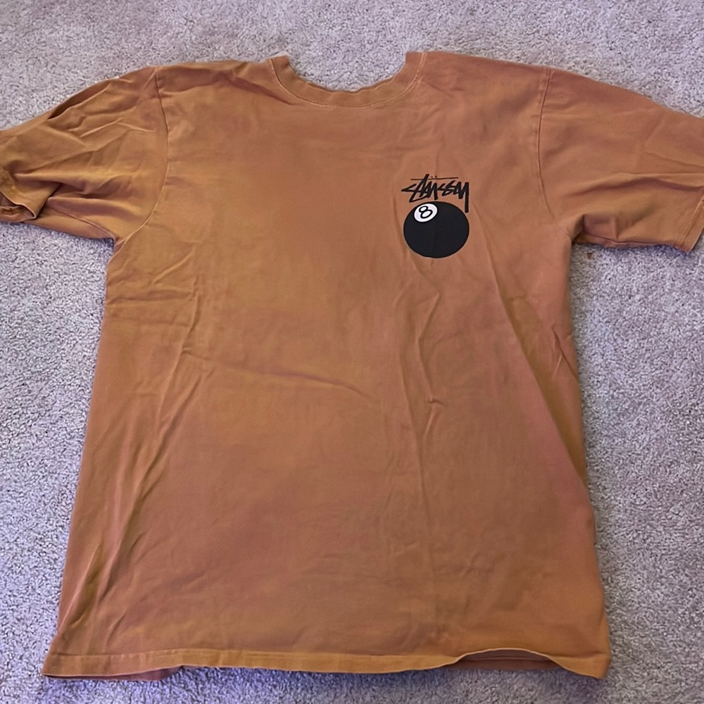orange stussy t shirt mint condition